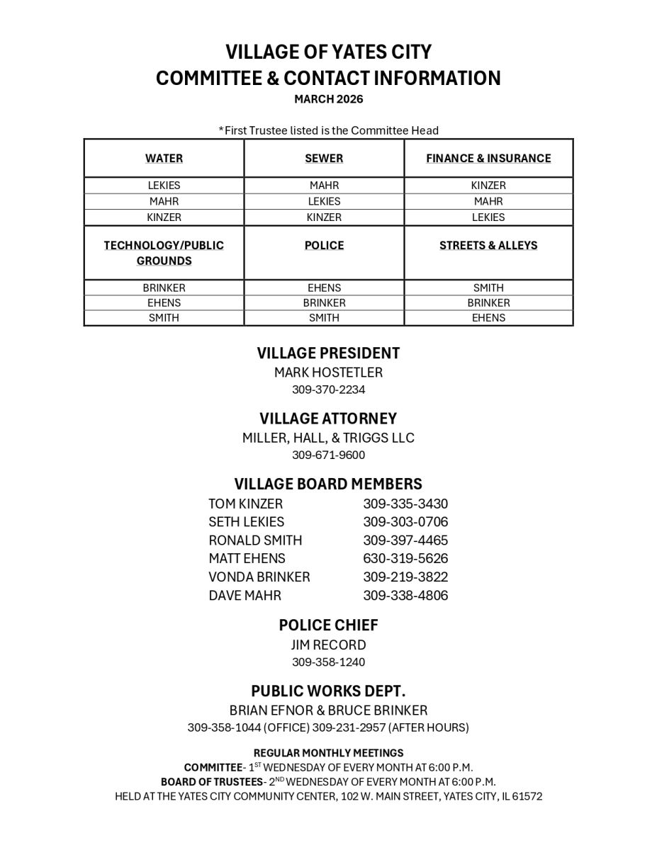 Committee Contact Info